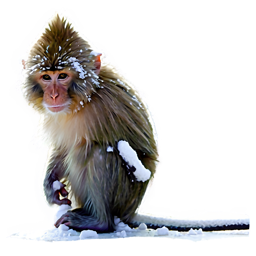 Monkey In Snow Png 48