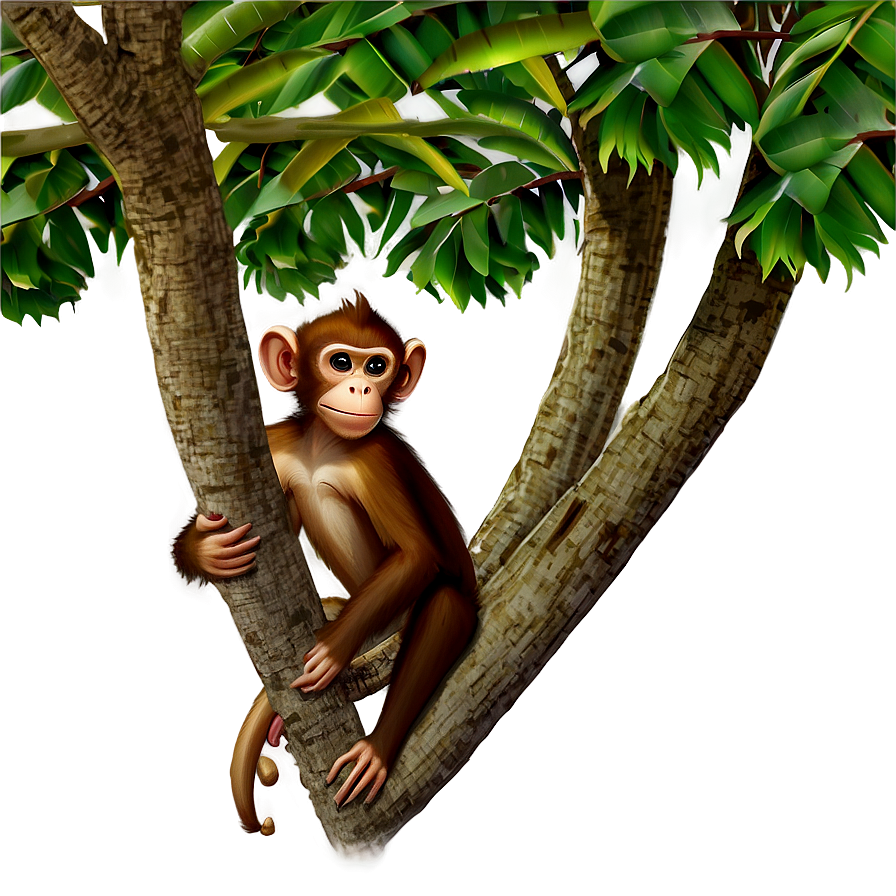 Monkey In Tree Png 05042024