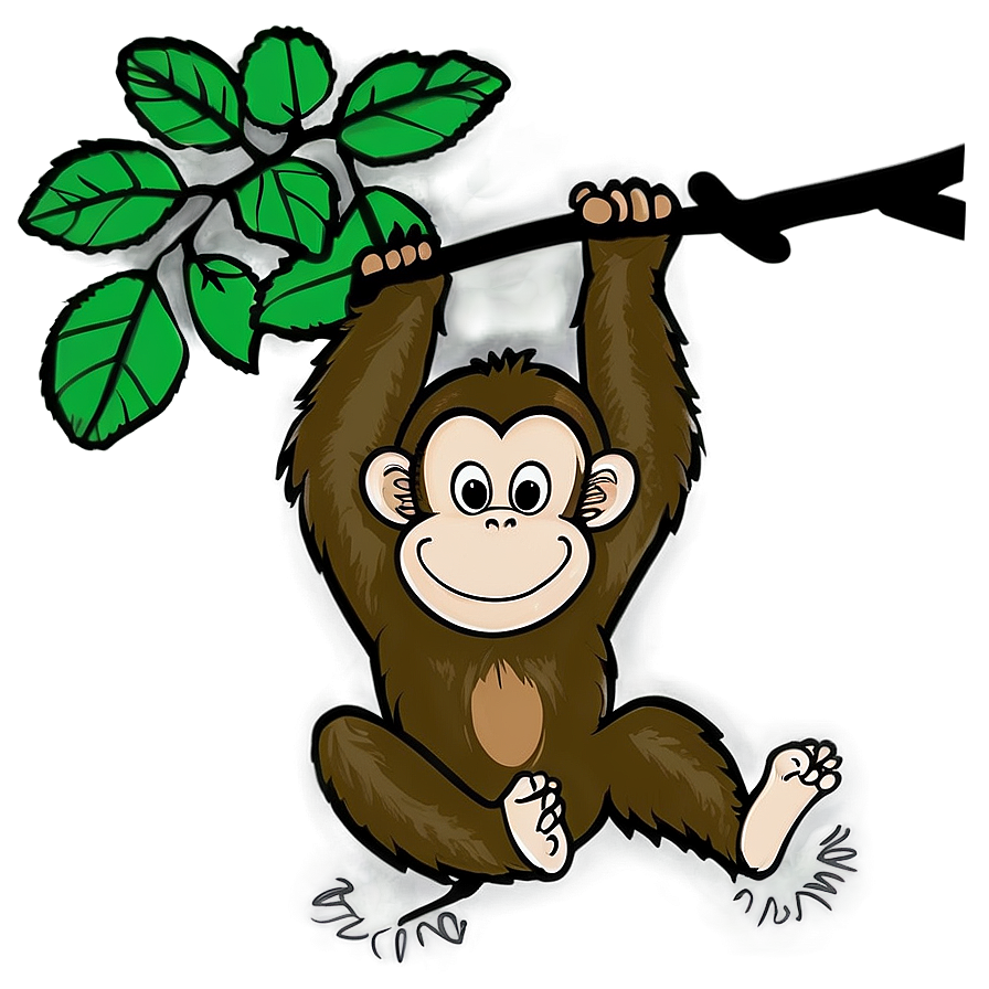 Monkey On Vine Png Swb31