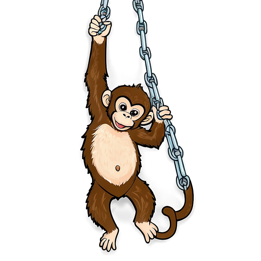 Monkey Swinging Png 05042024