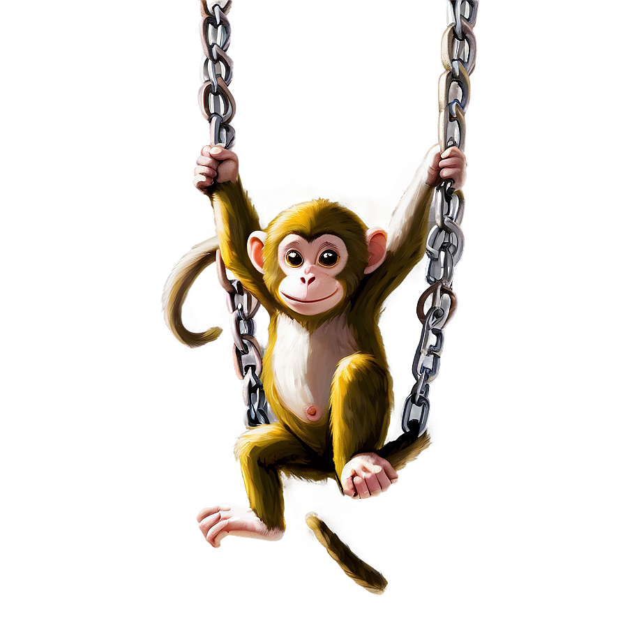 Monkey Swinging Png Hwt47