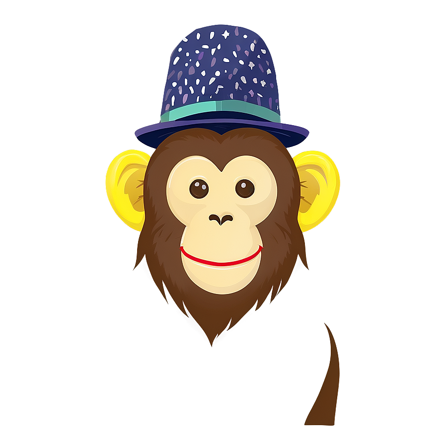 Monkey With Hat Png Pud