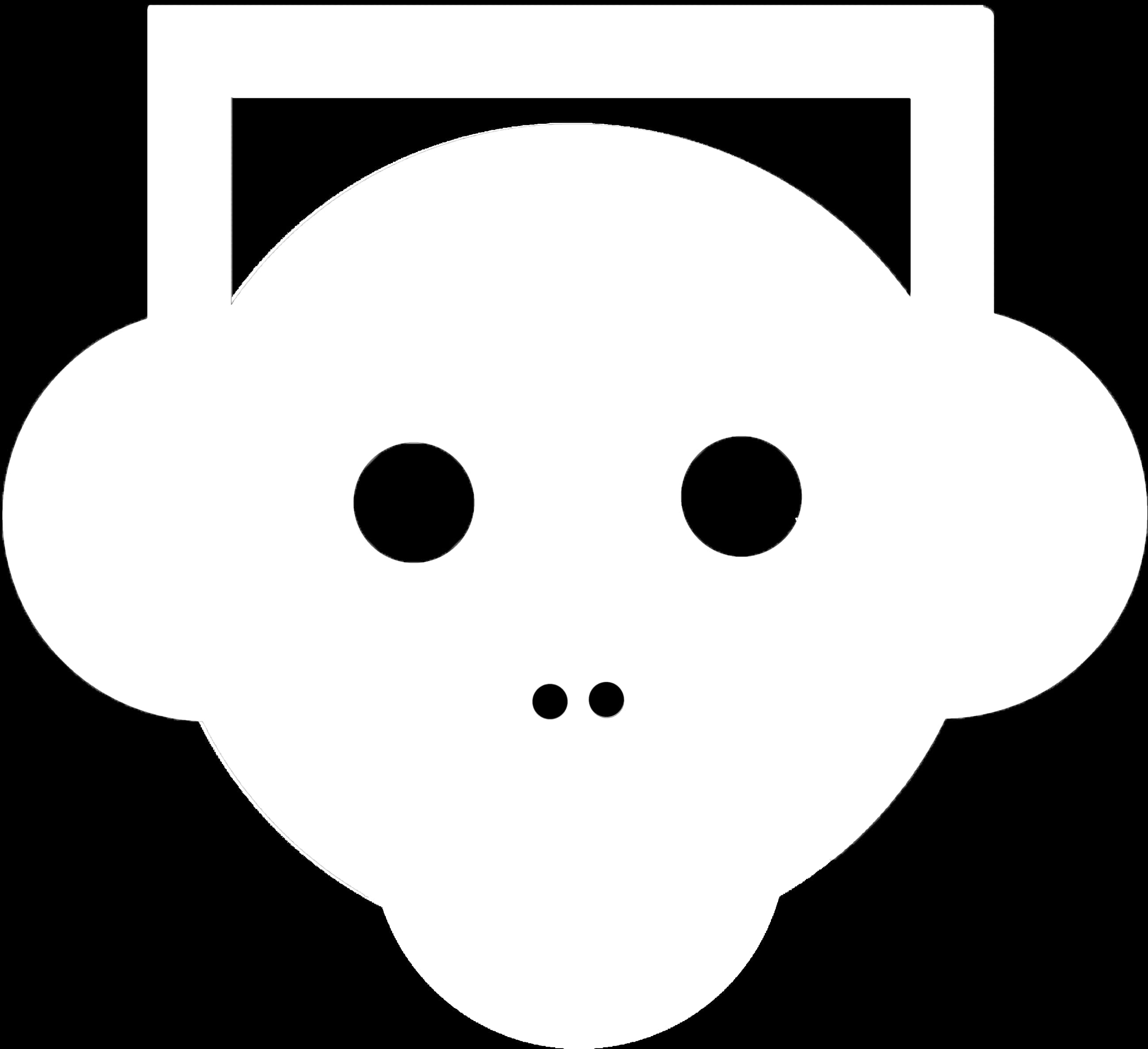 Monochrome Abstract Face Graphic