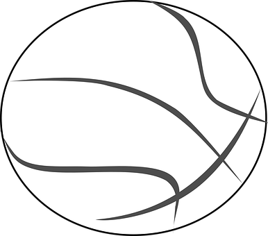 Monochrome Basketball Vector Illustration