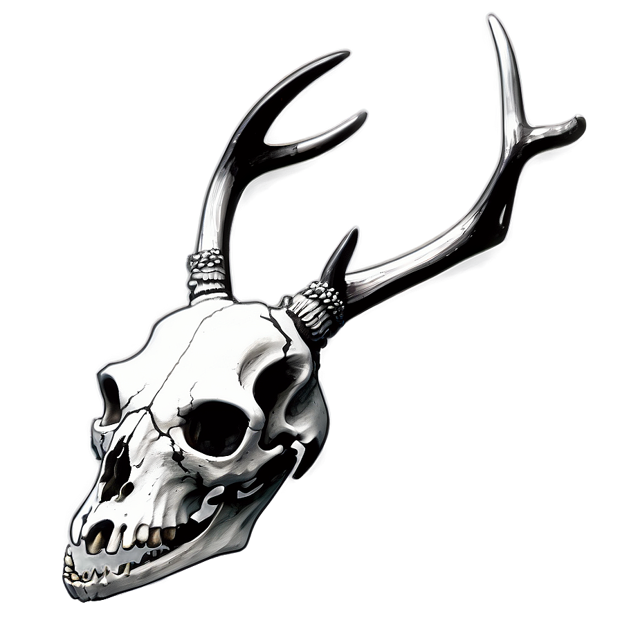 Monochrome Deer Skull Png Lxg7