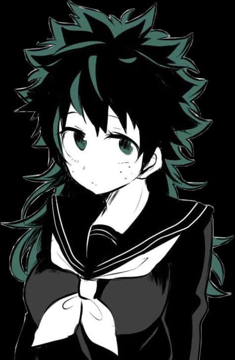 Monochrome Deku Portrait