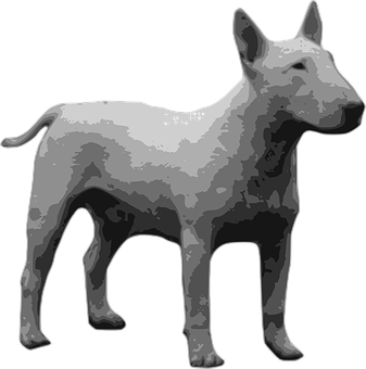 Monochrome Digital Art Dog