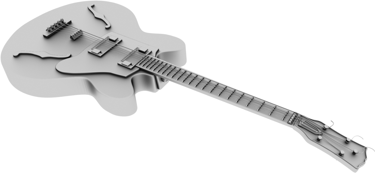 Monochrome Electric Guitar