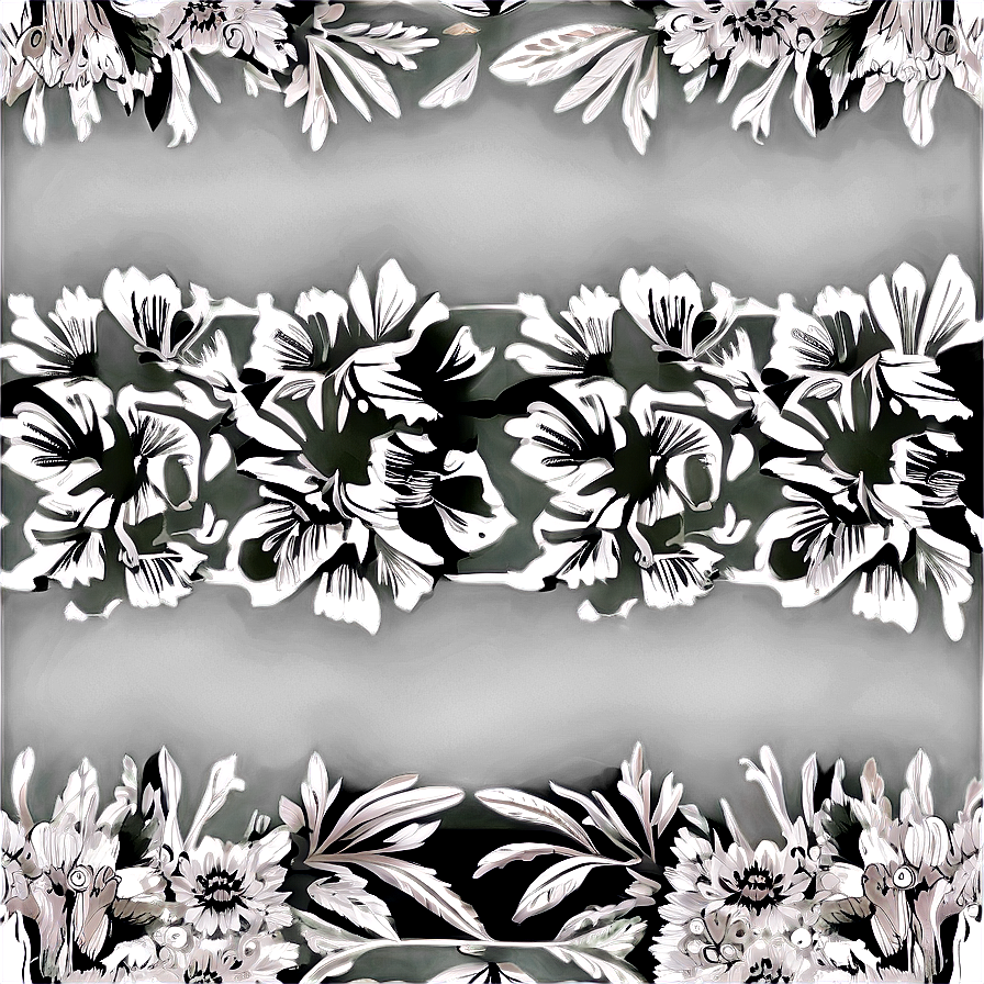 Monochrome Floral Pattern Png Aoh87