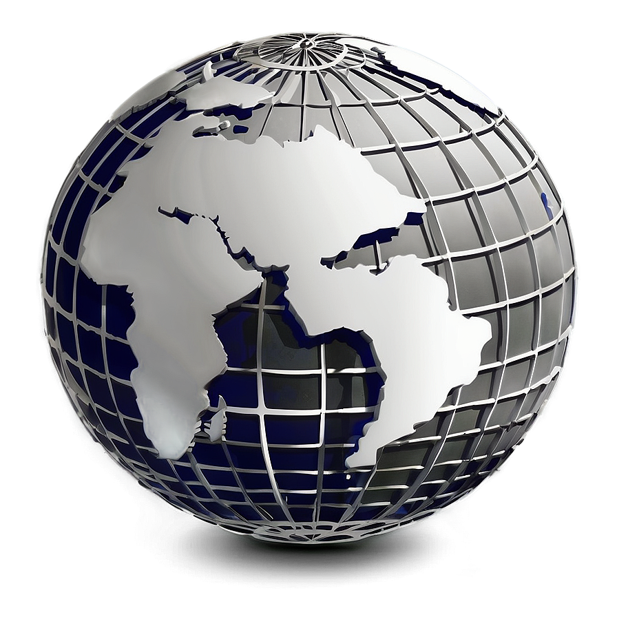 Monochrome Globe Design Png Wad