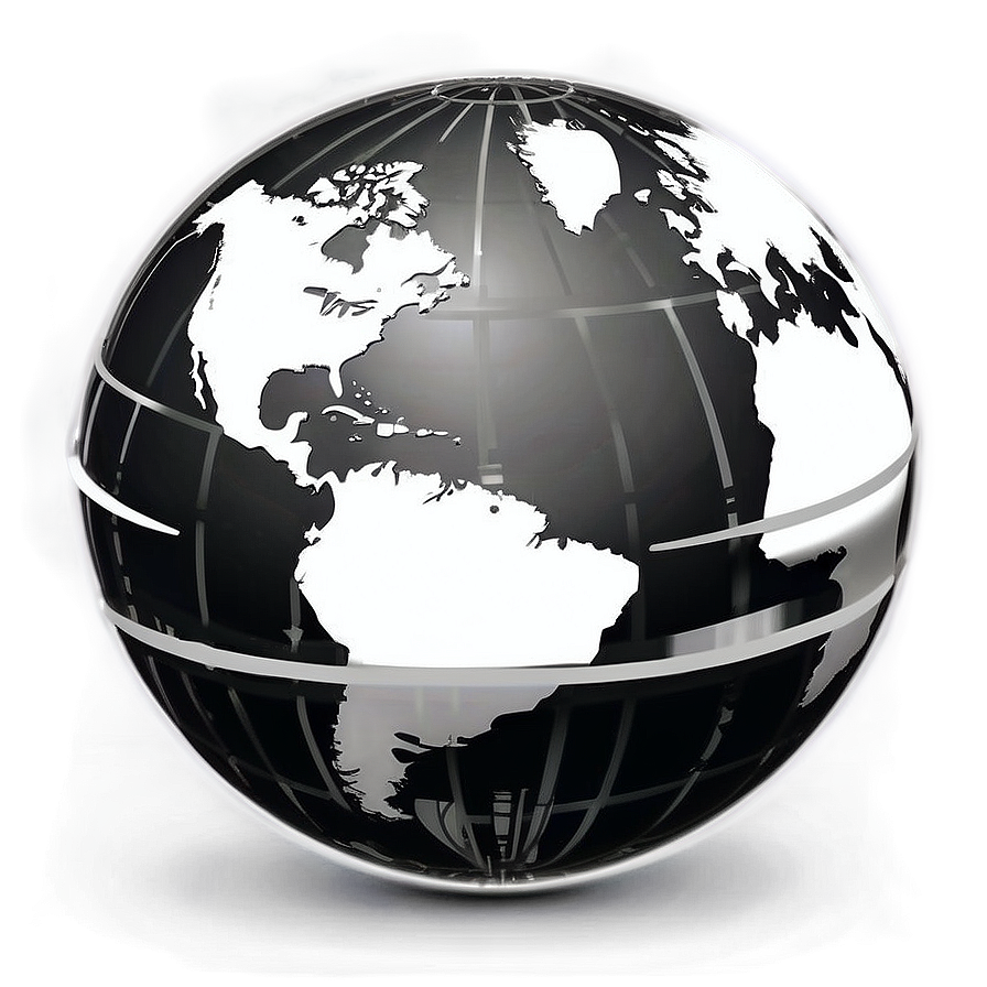 Monochrome Globe Design Png Ywg