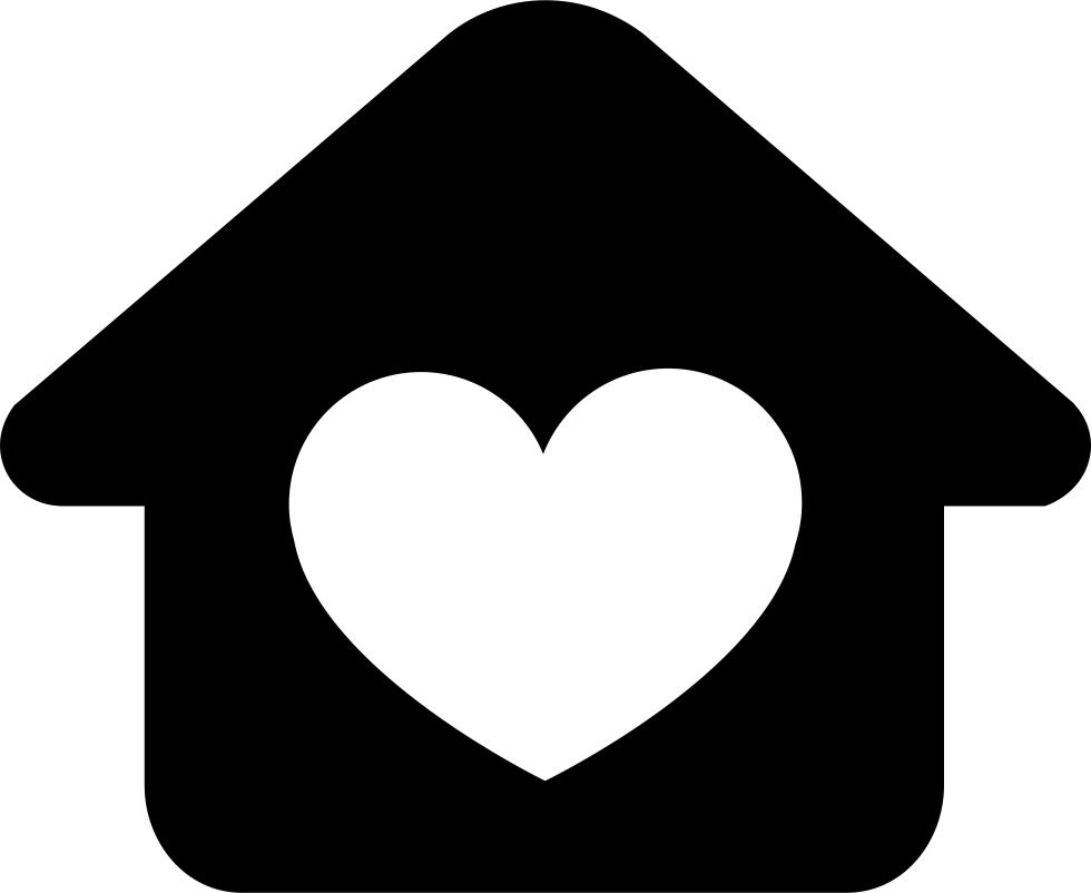 Monochrome Heart Home Icon