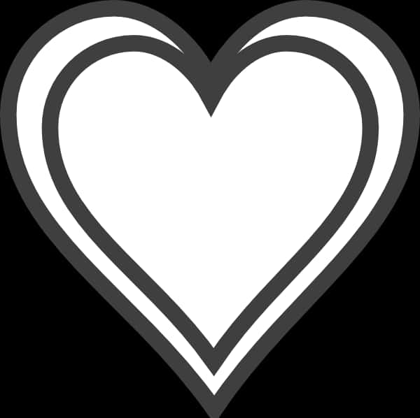 Monochrome Heart Outline