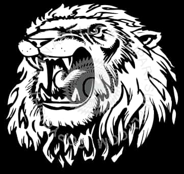 Monochrome Lion Artwork