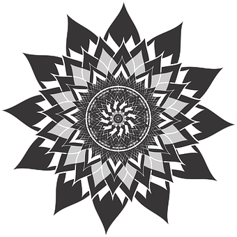 Monochrome Mandala Art