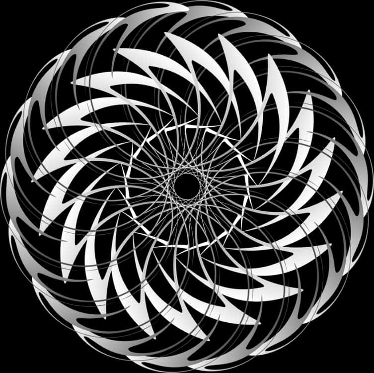 Monochrome Optical Illusion Sphere