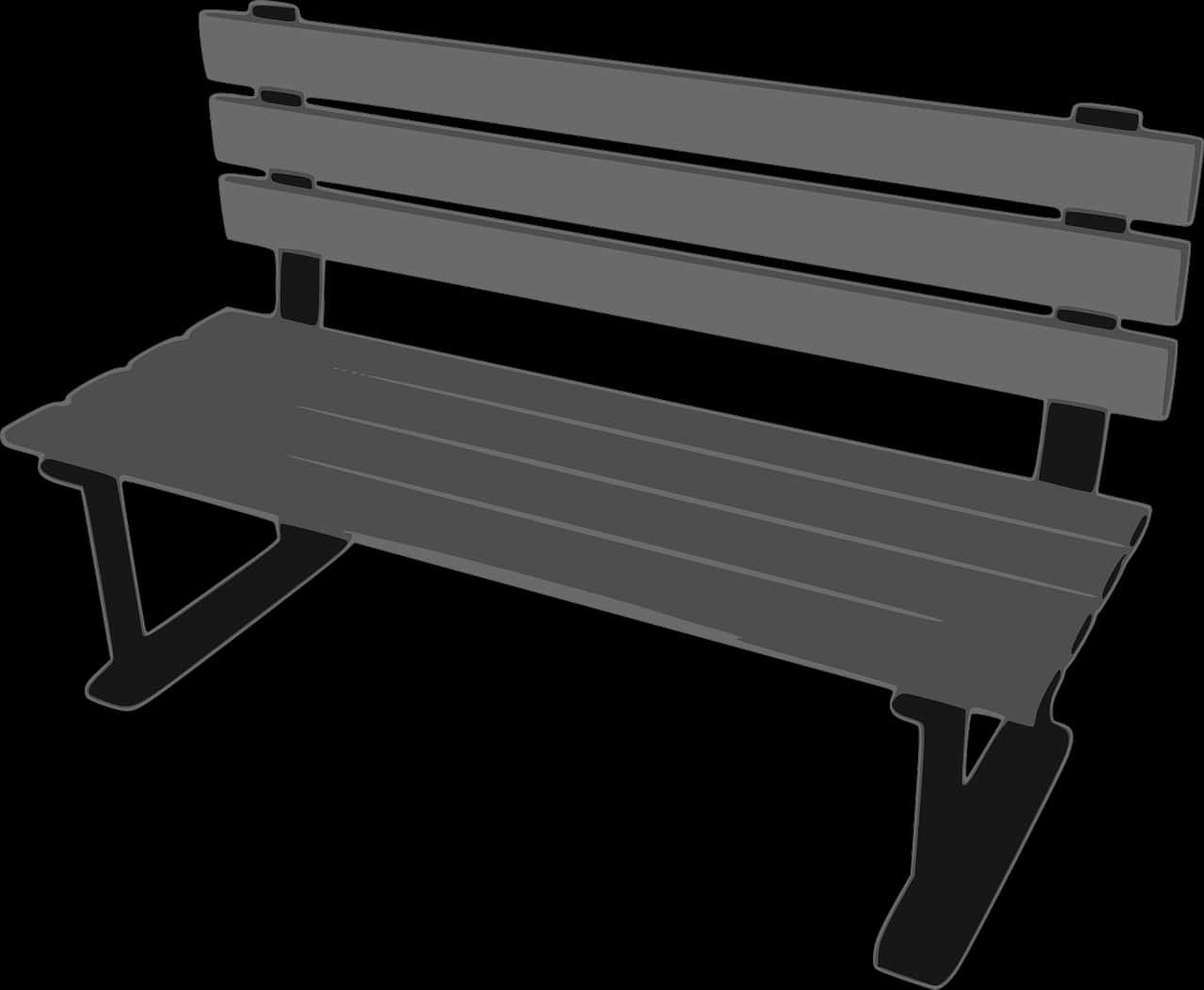 Monochrome Park Bench Graphic