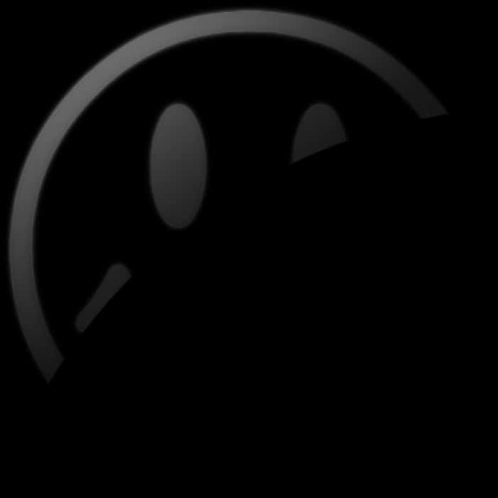 Monochrome Smiley Face Icon