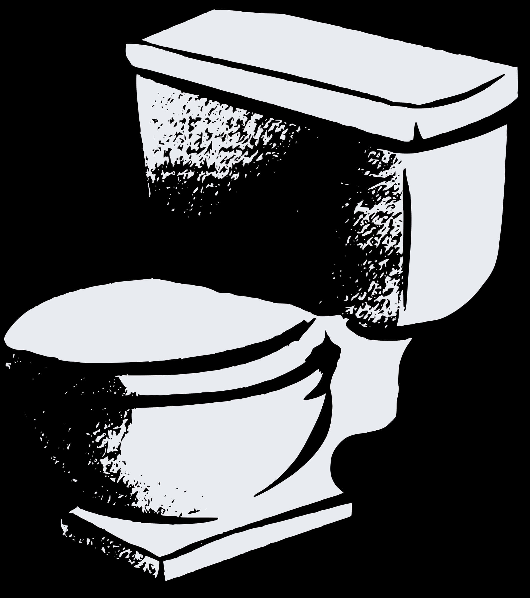 Monochrome Toilet Illustration