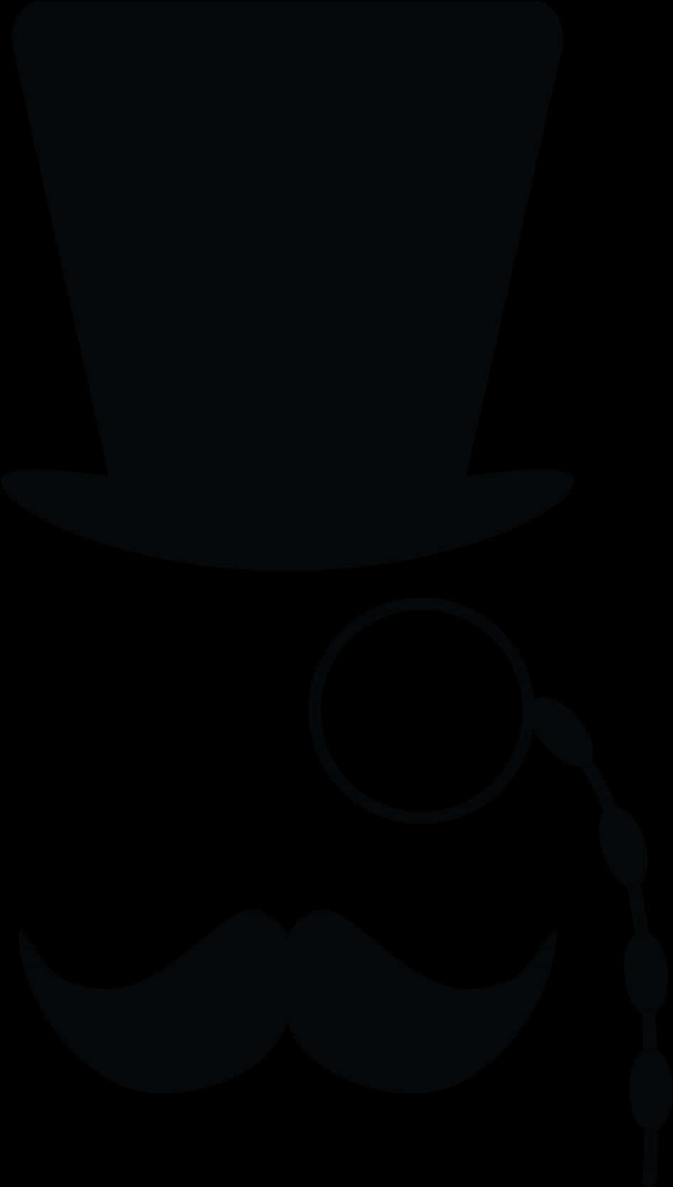 Monocle Top Hatand Mustache Icon