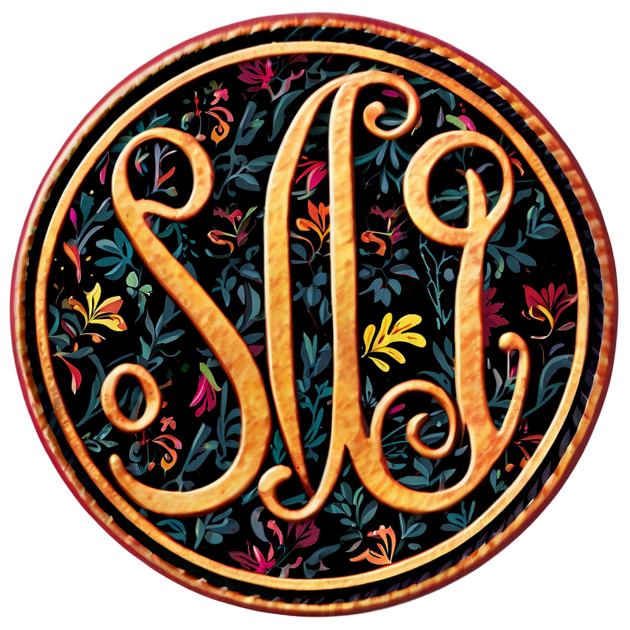 Monogram Circle Sticker Png 06282024