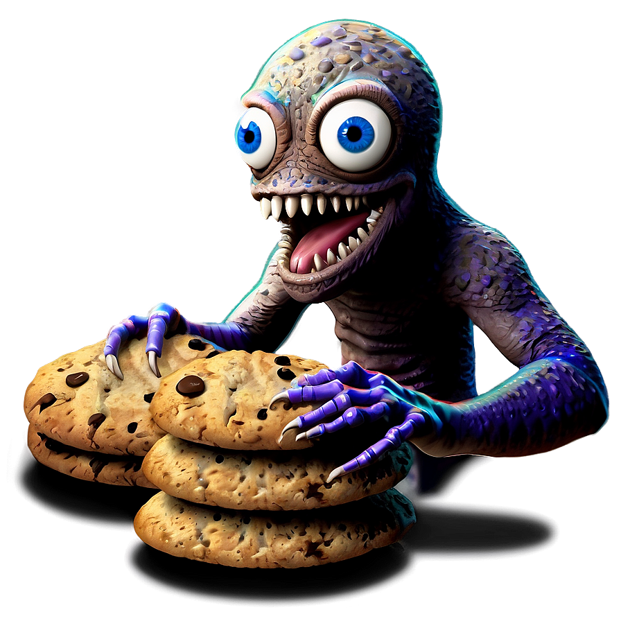 Monster Eating Cookies Png Dhm