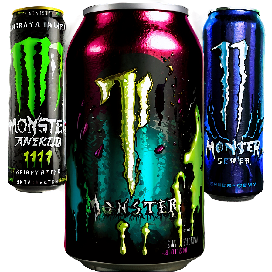 Monster Energy Drink Flavors Assortment Png 90