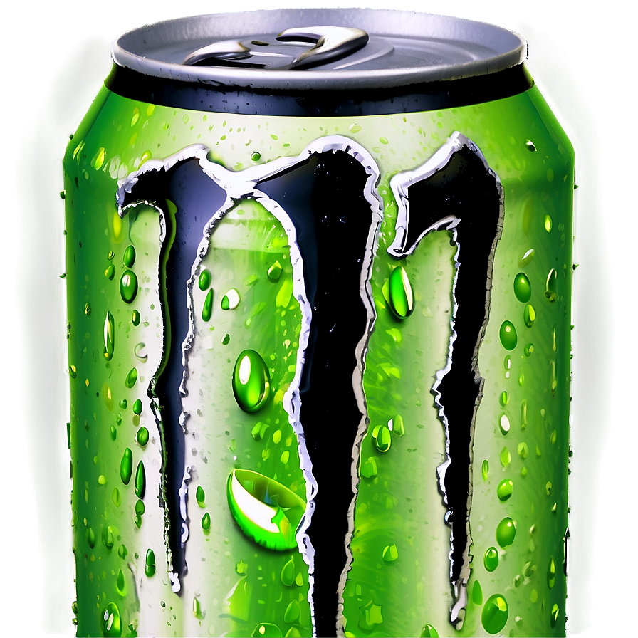 Monster Energy Drink With Dew Drops Png 06202024