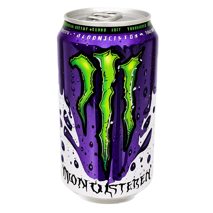 Monster Energy Drink With Dew Drops Png 06202024