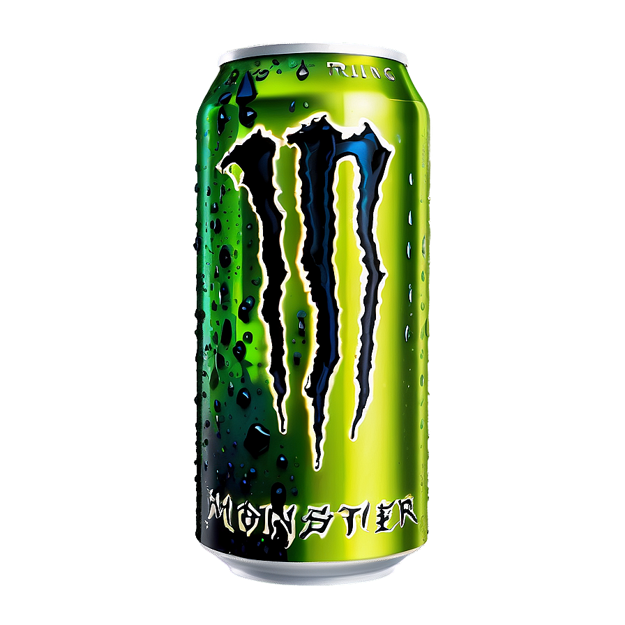 Monster Energy Drink With Dew Drops Png Uog90