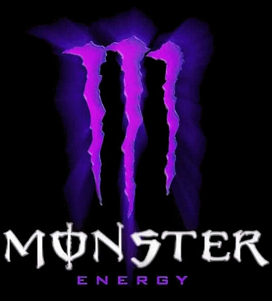 Monster Energy Logo Purple Glow