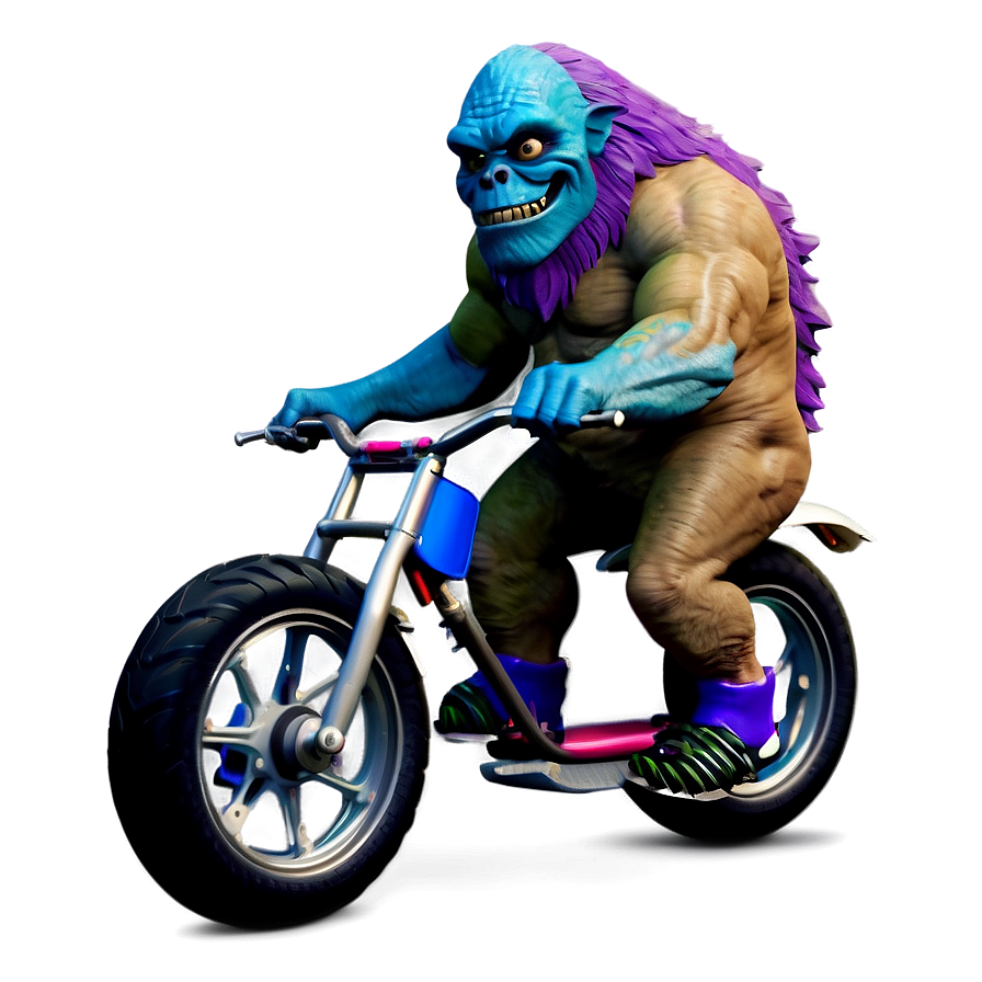 Monster Riding A Bike Png Mea