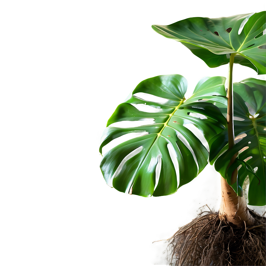 Monstera Plant With Roots Png 06212024