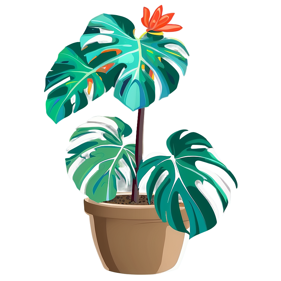 Monstera Plant With Roots Png Uga30