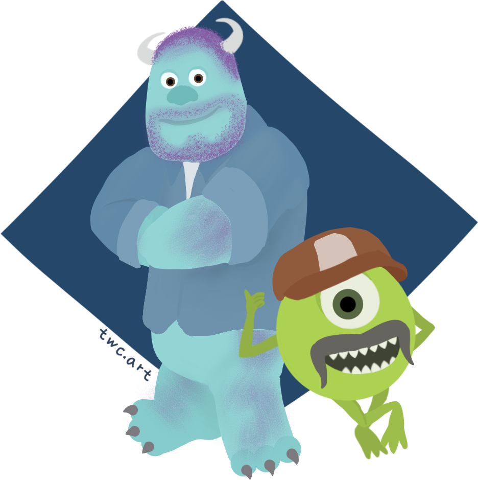 Monsters Inc Duo Illustration