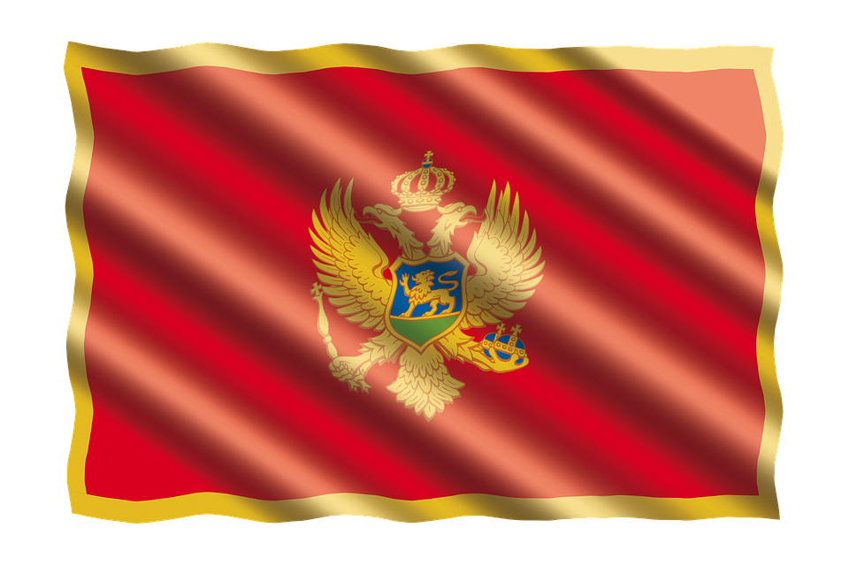 Montenegro National Flag Waving