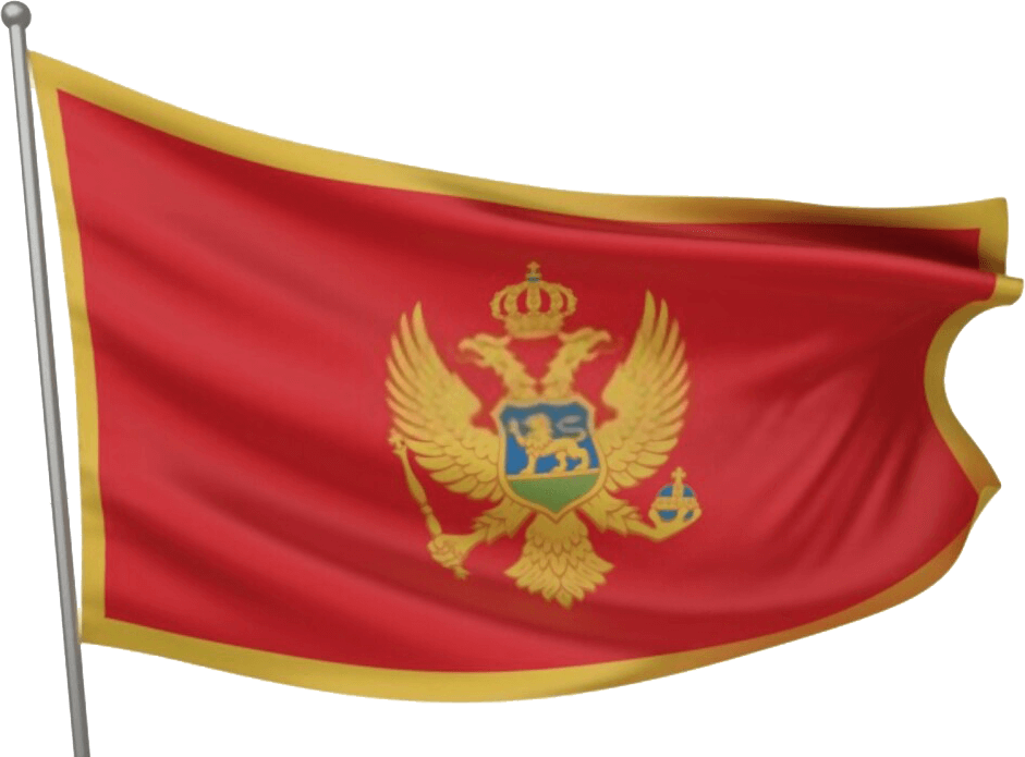 Montenegro National Flag Waving