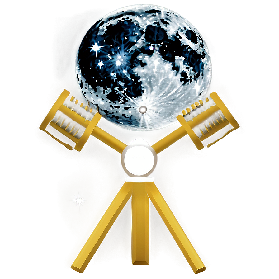 Moon And Telescope Transparent Png Vjl