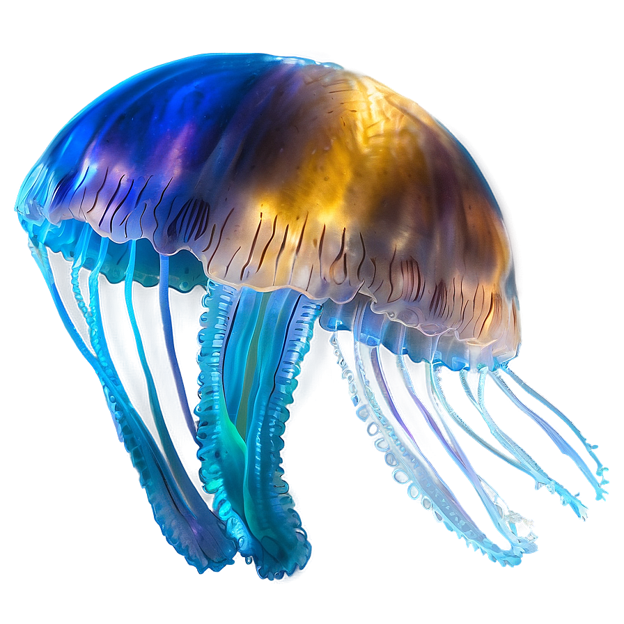 Moon Jelly With Aquatic Glow Png 95