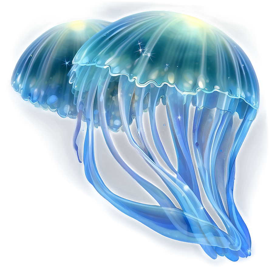 Moon Jelly With Starry Background Png 06292024