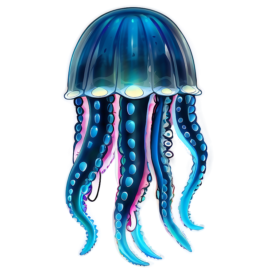 Moon Jelly With Tentacles Png Rqf21