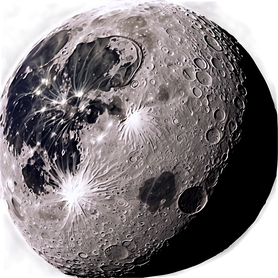 Moon Surface Night Sky View Png Xrm93