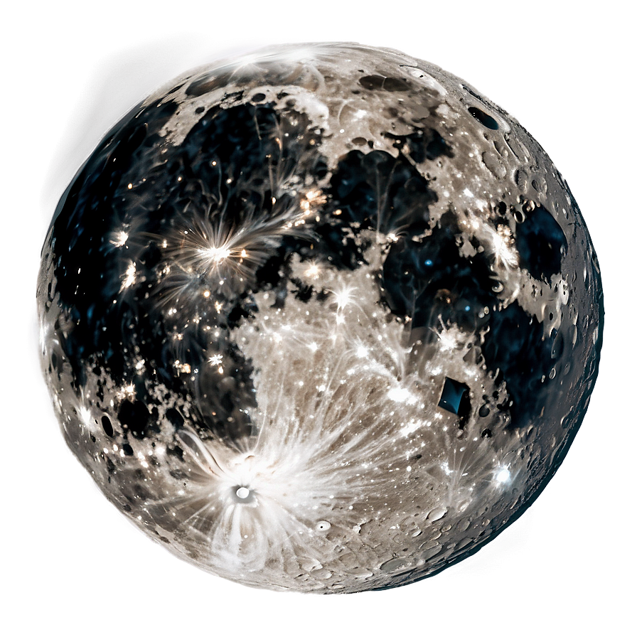 Moon Surface With Satellite Orbiting Png 6