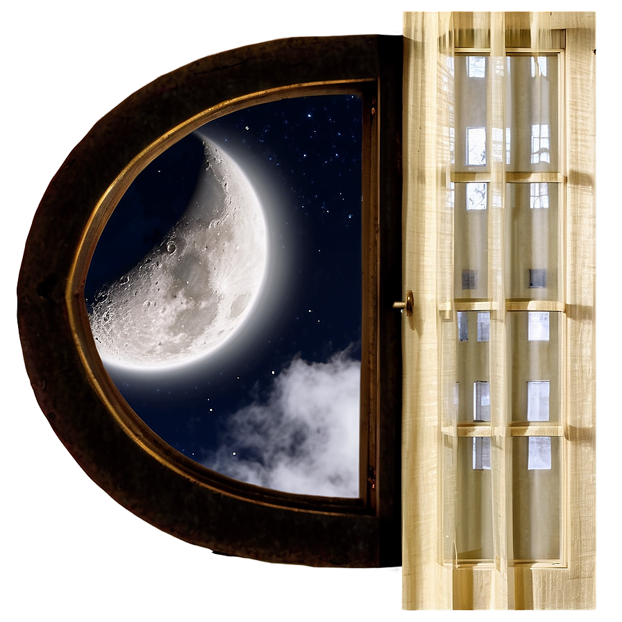 Moon Through Window Transparent Png Gcv22