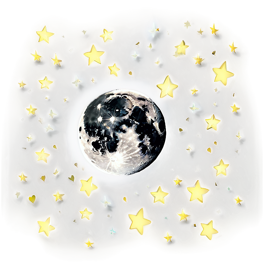 Moon With Stars Transparent Png 45