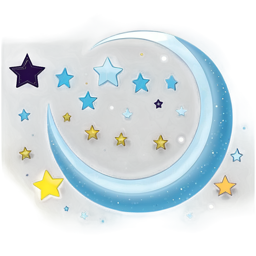 Moon With Stars Transparent Png 54