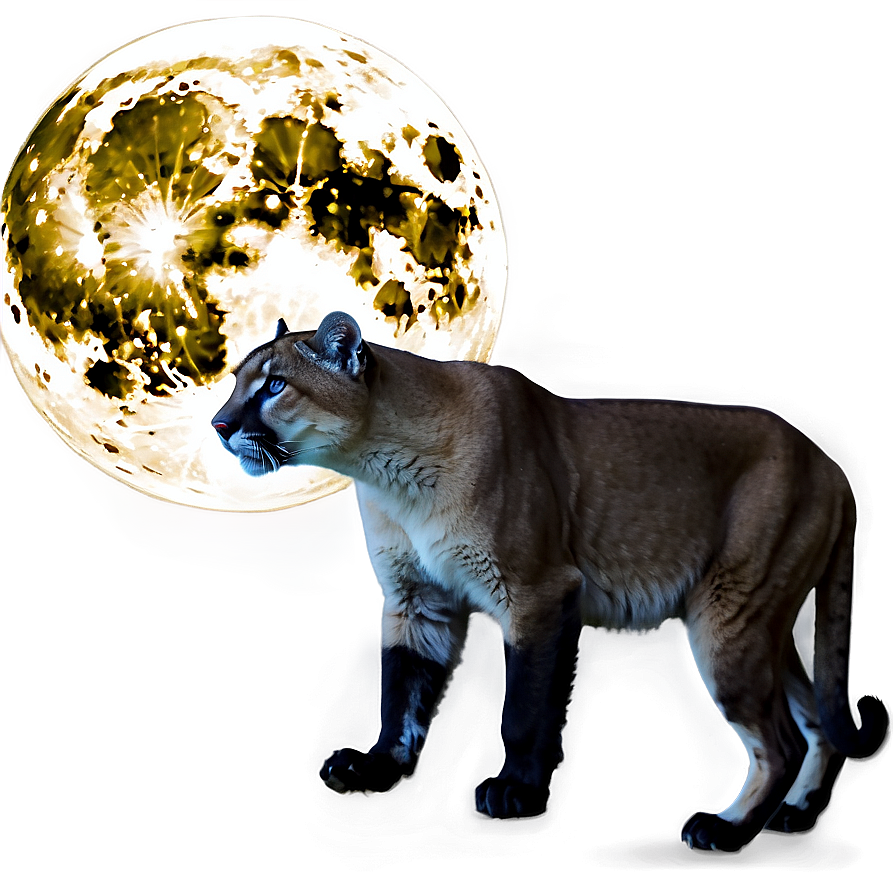 Moonlit Cougar Png 80