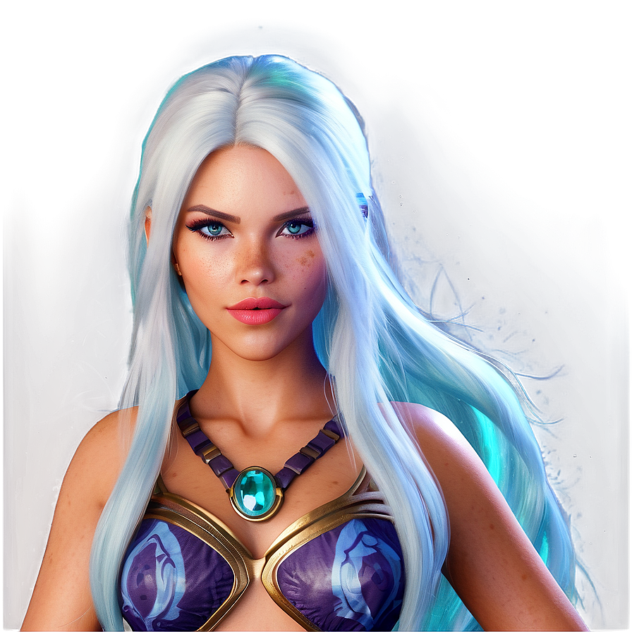 Moonlit Siren Portrait Png Agu68