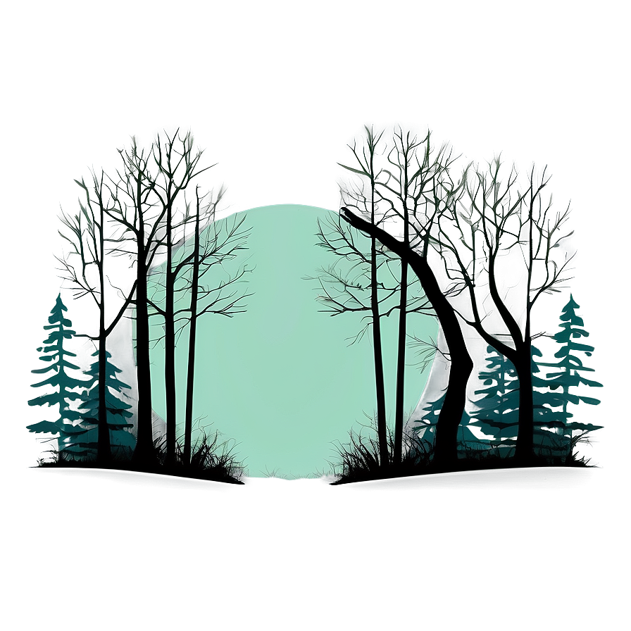 Moonlit Woods Scene Png Umg