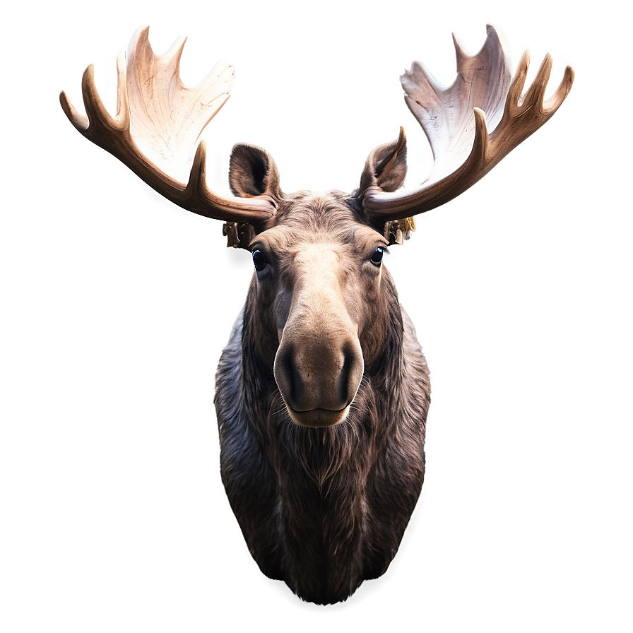 Moose Head In Wilderness Scene Png Cos65